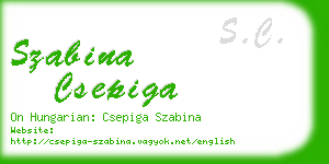 szabina csepiga business card